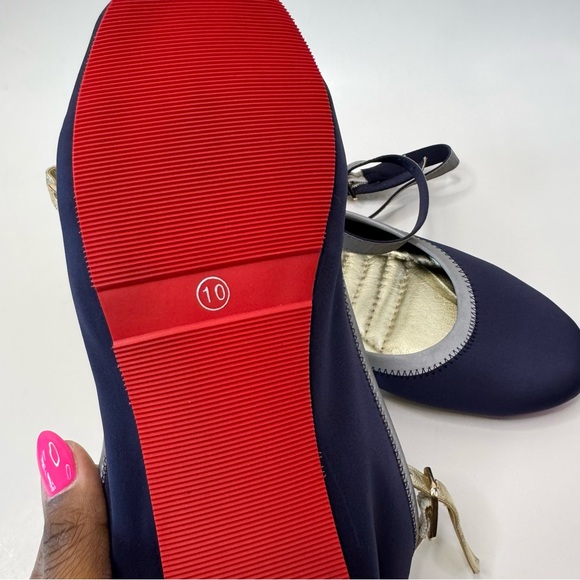 Betabrand Navy and Gray Ballet Flats - Picture 5 of 5